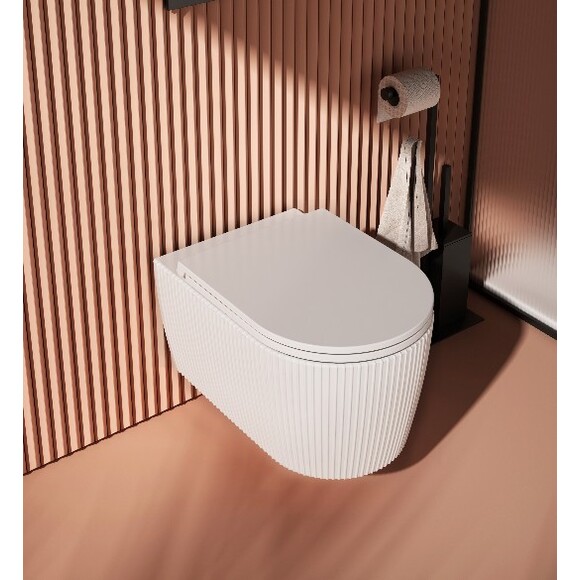 10SI02001 SINTESI Конзолна тоалетна чиния VORTEX Clearim Plus, White, Бял гланц